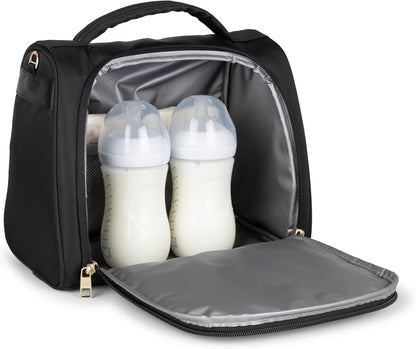 Insulated Bottle Bag, 3-Bottle Breastmilk Cooler with Shoulder Strap