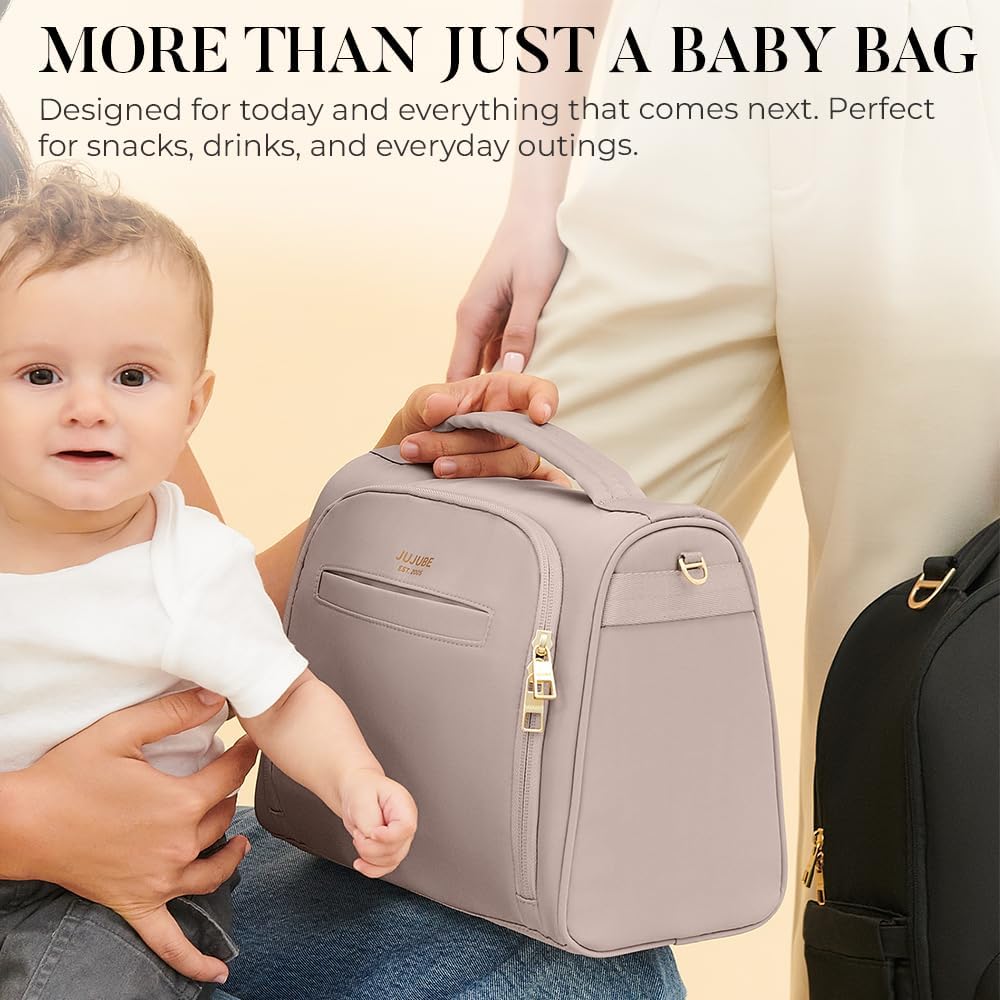 Insulated Bottle Bag, 3-Bottle Breastmilk Cooler with Shoulder Strap