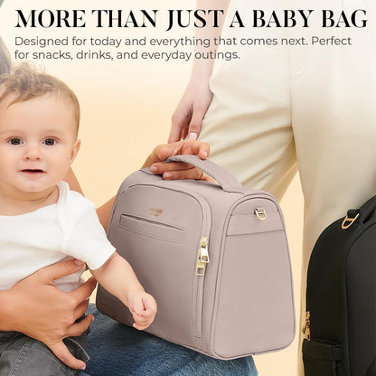 Insulated Bottle Bag, 3-Bottle Breastmilk Cooler with Shoulder Strap