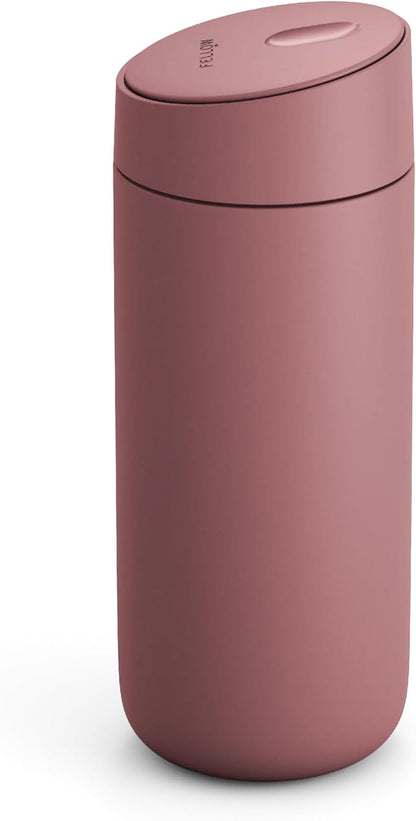 Carter Slide 16 oz Ceramic Lined Travel Coffee Mug, Stone Blue | Vacuum Insulated Stainless Steel Tumbler, Hot 6h Cold 6h, Dishwasher Safe, Reusable Coffee Cup, Slide Lid, Stone Blue