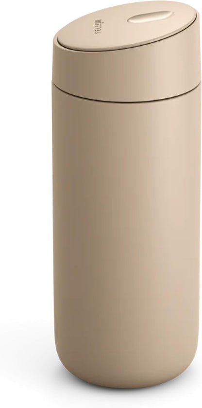Carter Slide 16 oz Ceramic Lined Travel Coffee Mug, Stone Blue | Vacuum Insulated Stainless Steel Tumbler, Hot 6h Cold 6h, Dishwasher Safe, Reusable Coffee Cup, Slide Lid, Stone Blue