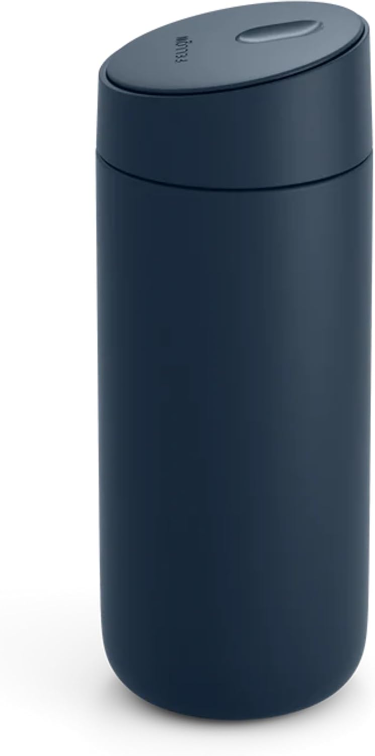 Carter Slide 16 oz Ceramic Lined Travel Coffee Mug, Stone Blue | Vacuum Insulated Stainless Steel Tumbler, Hot 6h Cold 6h, Dishwasher Safe, Reusable Coffee Cup, Slide Lid, Stone Blue