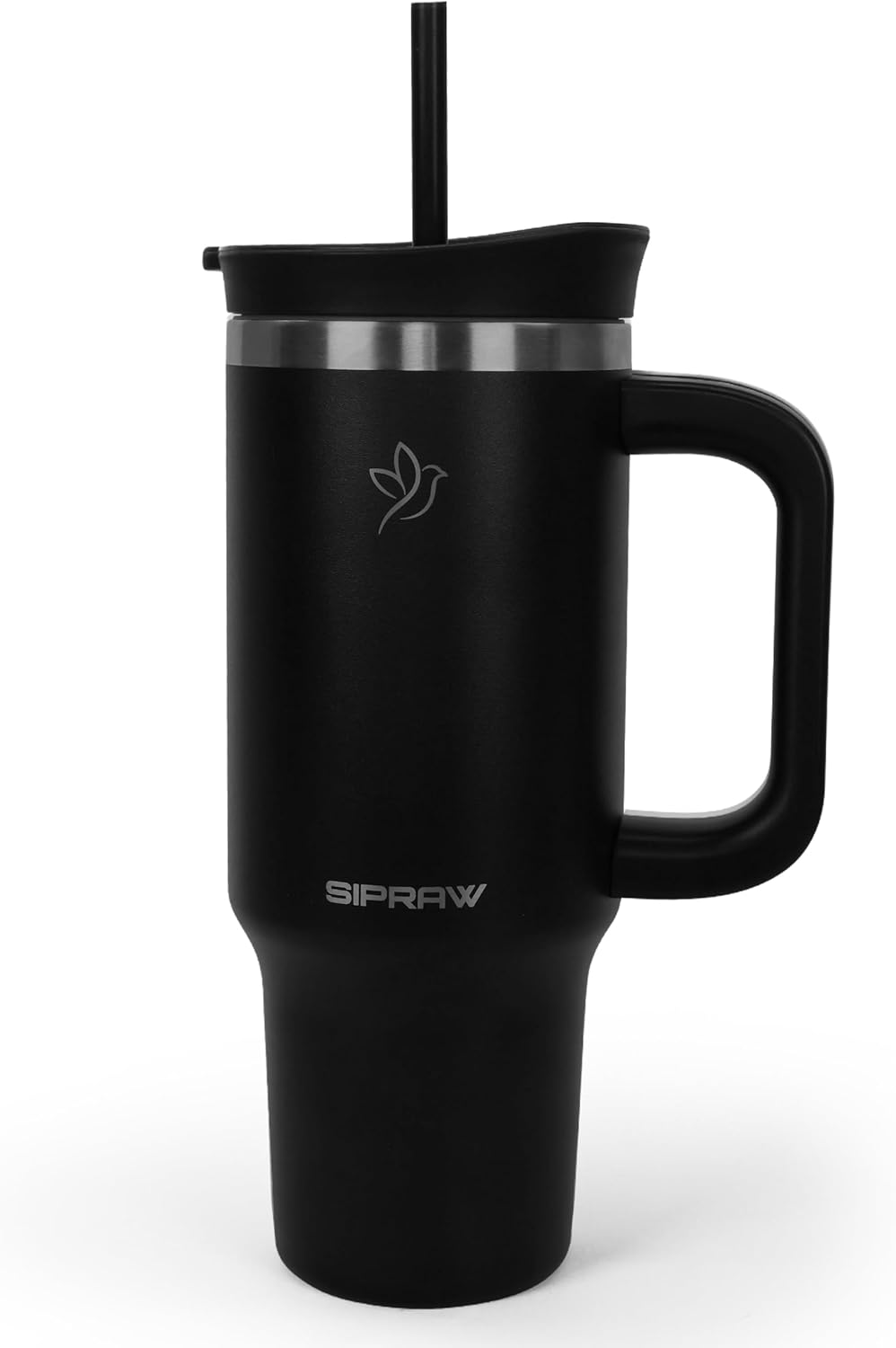 40oz Tumbler with Handle and Straw Insulated Stainless Steel Travel Mug Vacuum Double Wall Coffee Cup Leak Resistant Lid BPA-Free Cup Holder Friendly for Hot & Cold Drinks, Pink