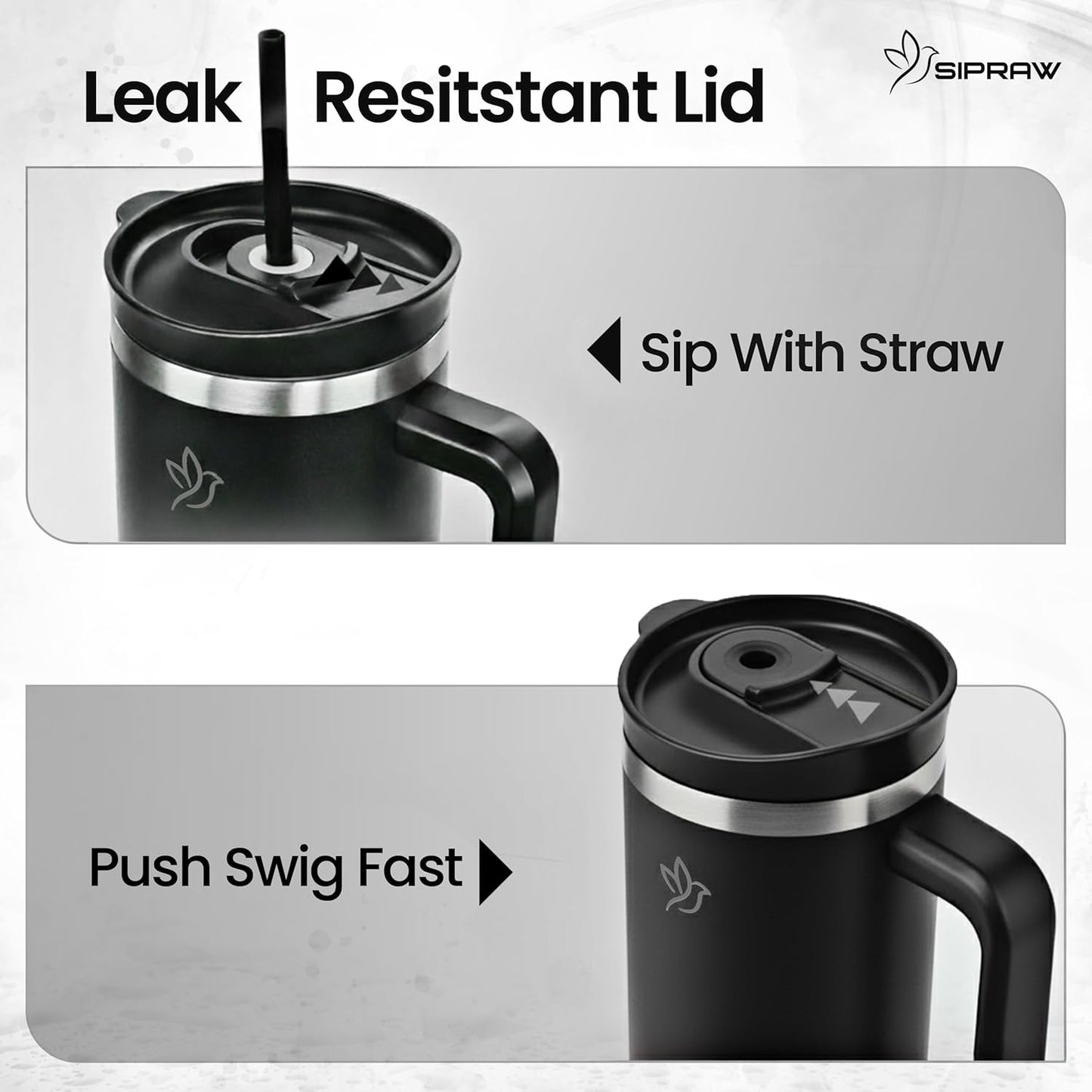40oz Tumbler with Handle and Straw Insulated Stainless Steel Travel Mug Vacuum Double Wall Coffee Cup Leak Resistant Lid BPA-Free Cup Holder Friendly for Hot & Cold Drinks, Pink