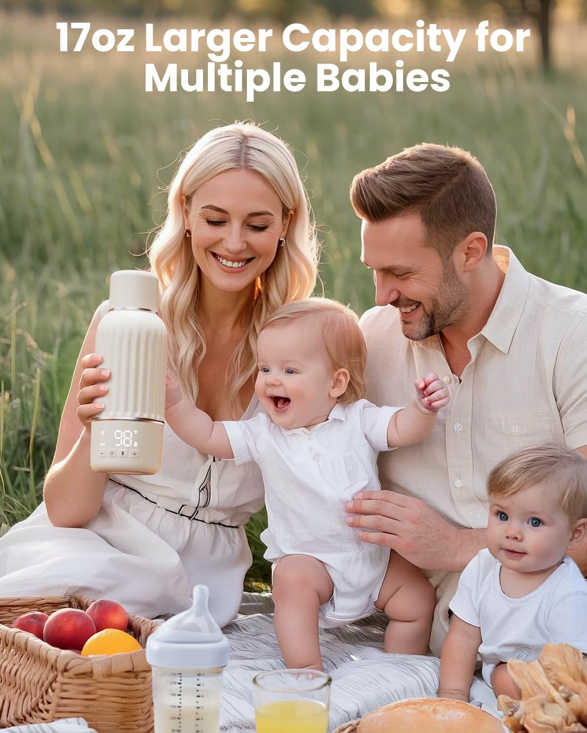 Portable Bottle Warmer for Travel, 2.5 Min Fast Heating for Breast Milk