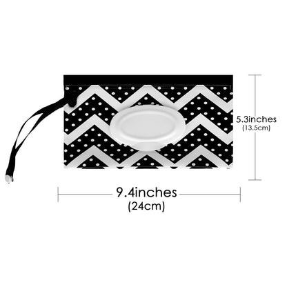 2PCS Portable Wet Wipes Bag, EVA Travel Wet Wipes Dispenser Pouch for Outdoor, Travel and Daily Use (Wave & Feather Designs)