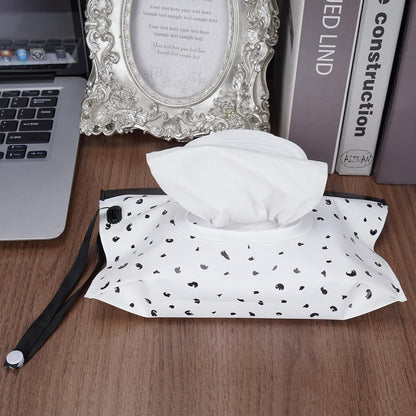 2PCS Portable Wet Wipes Bag, EVA Travel Wet Wipes Dispenser Pouch for Outdoor, Travel and Daily Use (Wave & Feather Designs)