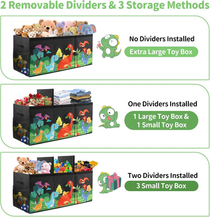 Extra Large Toy Box Chest with Lids Collapsible Storage Organizer for Kids