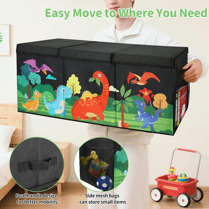 Extra Large Toy Box Chest with Lids Collapsible Storage Organizer for Kids