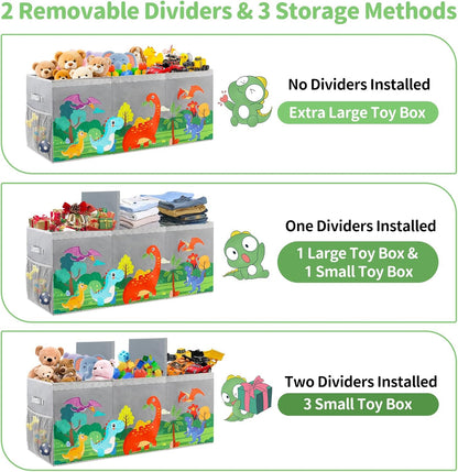 Extra Large Toy Box Chest with Lids Collapsible Storage Organizer for Kids