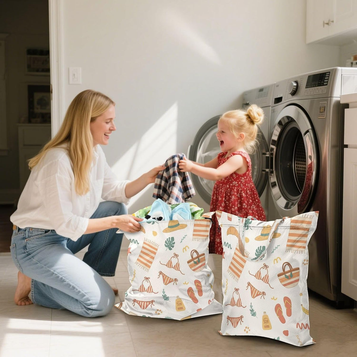 Bra Slippers Waterproof Travel Laundry Bag Washable 2-pk