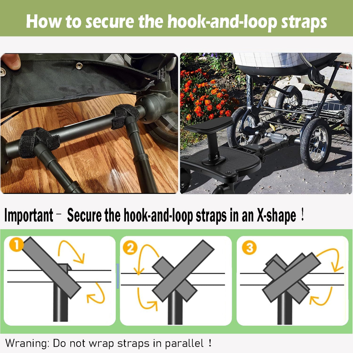 Universal Stroller Board with Detachable Seat, Buggy Board Compatible with Most (Not All) Strollers, Please Check Compatibility Before Purchase, Supports Up to 55 lbs (Black)