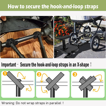 Universal Stroller Board with Detachable Seat, Buggy Board Compatible with Most (Not All) Strollers, Please Check Compatibility Before Purchase, Supports Up to 55 lbs (Black)