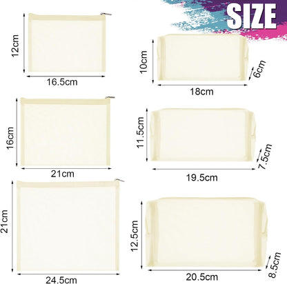 6 Mesh Zipper Travel