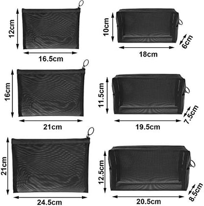 6 Mesh Zipper Travel