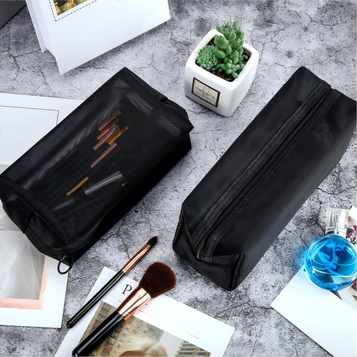 6 Mesh Zipper Travel