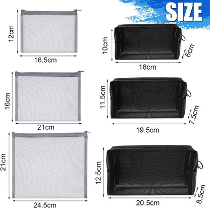 6 Mesh Zipper Travel