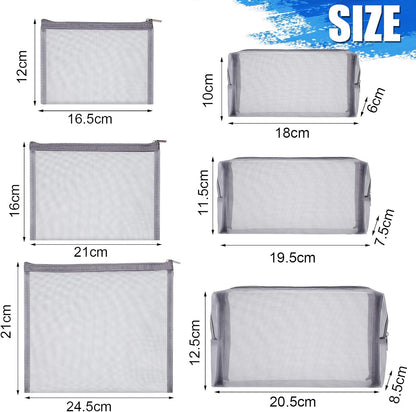 6 Mesh Zipper Travel