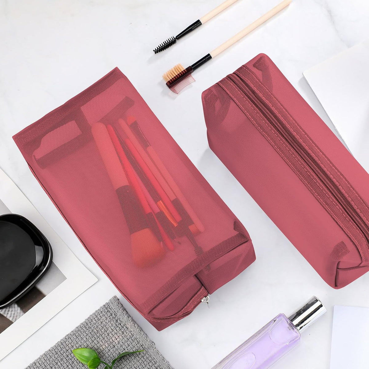 6 Mesh Zipper Travel
