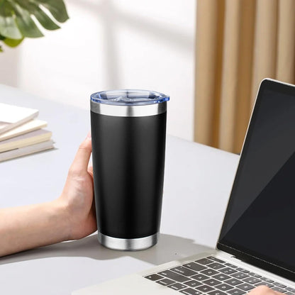 20oz Tumbler with Lid Double Wall Vacuum Insulated Travel Coffee Mug Stainless Steel Thermal Cup Powder Coated Sturdy Coffee Tumbler Bulk for Hot and Cold Beverages (Green-Teal-Orange-Yellow,4)