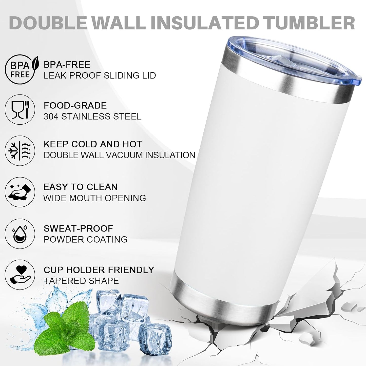 20oz Tumbler with Lid Double Wall Vacuum Insulated Travel Coffee Mug Stainless Steel Thermal Cup Powder Coated Sturdy Coffee Tumbler Bulk for Hot and Cold Beverages (Green-Teal-Orange-Yellow,4)