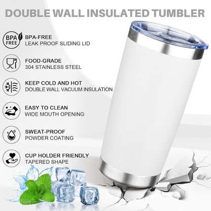 20oz Tumbler with Lid Double Wall Vacuum Insulated Travel Coffee Mug Stainless Steel Thermal Cup Powder Coated Sturdy Coffee Tumbler Bulk for Hot and Cold Beverages (Green-Teal-Orange-Yellow,4)