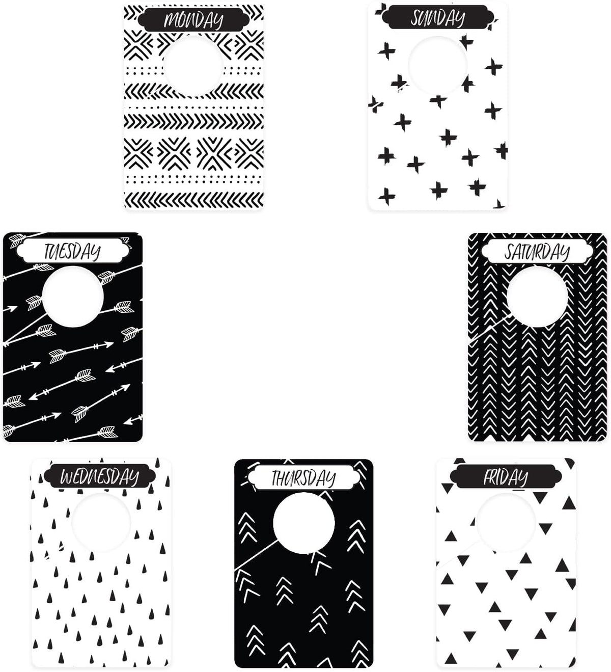 Baby Boy Closet Clothing Dividers/Closet Organizer for Baby Clothes Newborn to 4T / 4" x 6" Boy Nursery Clothes Size Dividers
