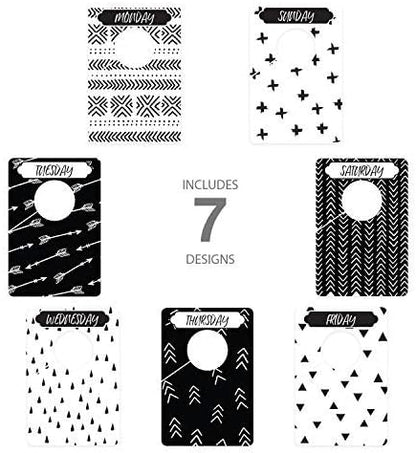 Baby Boy Closet Clothing Dividers/Closet Organizer for Baby Clothes Newborn to 4T / 4" x 6" Boy Nursery Clothes Size Dividers