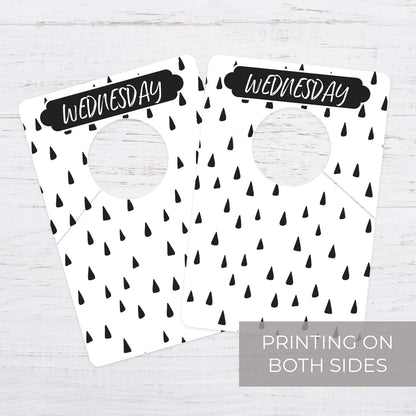 Baby Boy Closet Clothing Dividers/Closet Organizer for Baby Clothes Newborn to 4T / 4" x 6" Boy Nursery Clothes Size Dividers