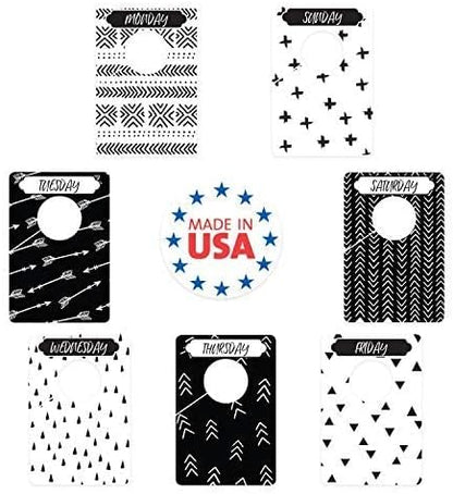Baby Boy Closet Clothing Dividers/Closet Organizer for Baby Clothes Newborn to 4T / 4" x 6" Boy Nursery Clothes Size Dividers