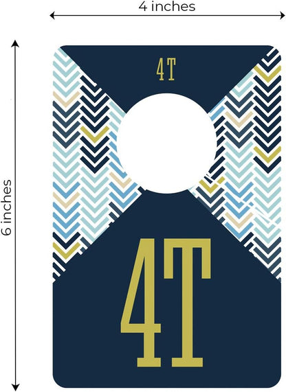 Baby Boy Closet Clothing Dividers/Closet Organizer for Baby Clothes Newborn to 4T / 4" x 6" Boy Nursery Clothes Size Dividers