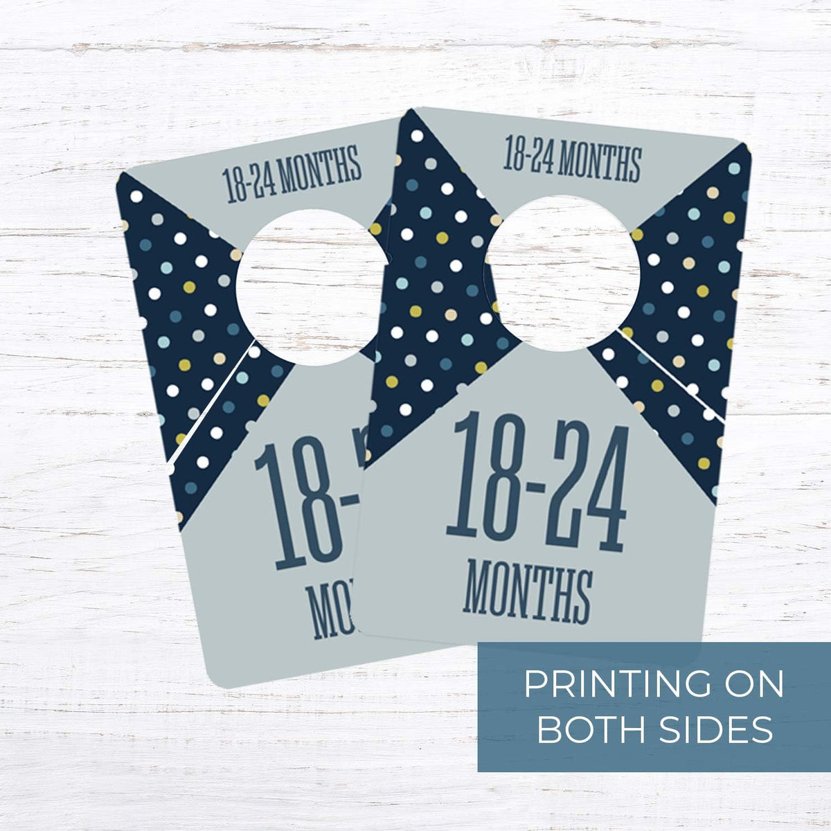Baby Boy Closet Clothing Dividers/Closet Organizer for Baby Clothes Newborn to 4T / 4" x 6" Boy Nursery Clothes Size Dividers