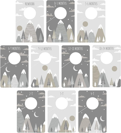 Baby Boy Closet Clothing Dividers/Closet Organizer for Baby Clothes Newborn to 4T / 4" x 6" Boy Nursery Clothes Size Dividers