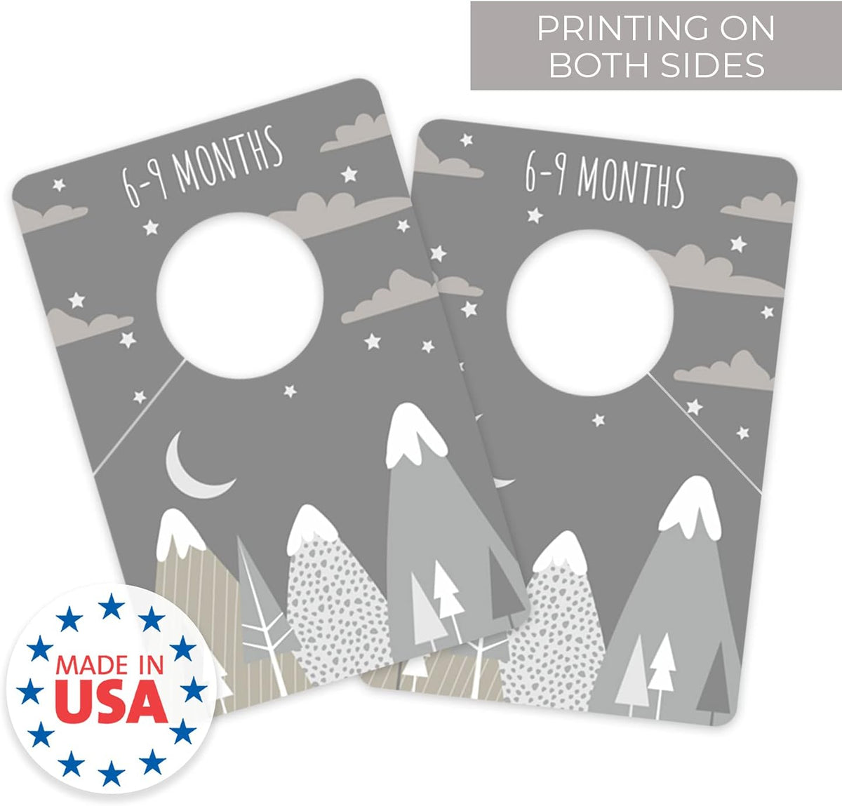 Baby Boy Closet Clothing Dividers/Closet Organizer for Baby Clothes Newborn to 4T / 4" x 6" Boy Nursery Clothes Size Dividers