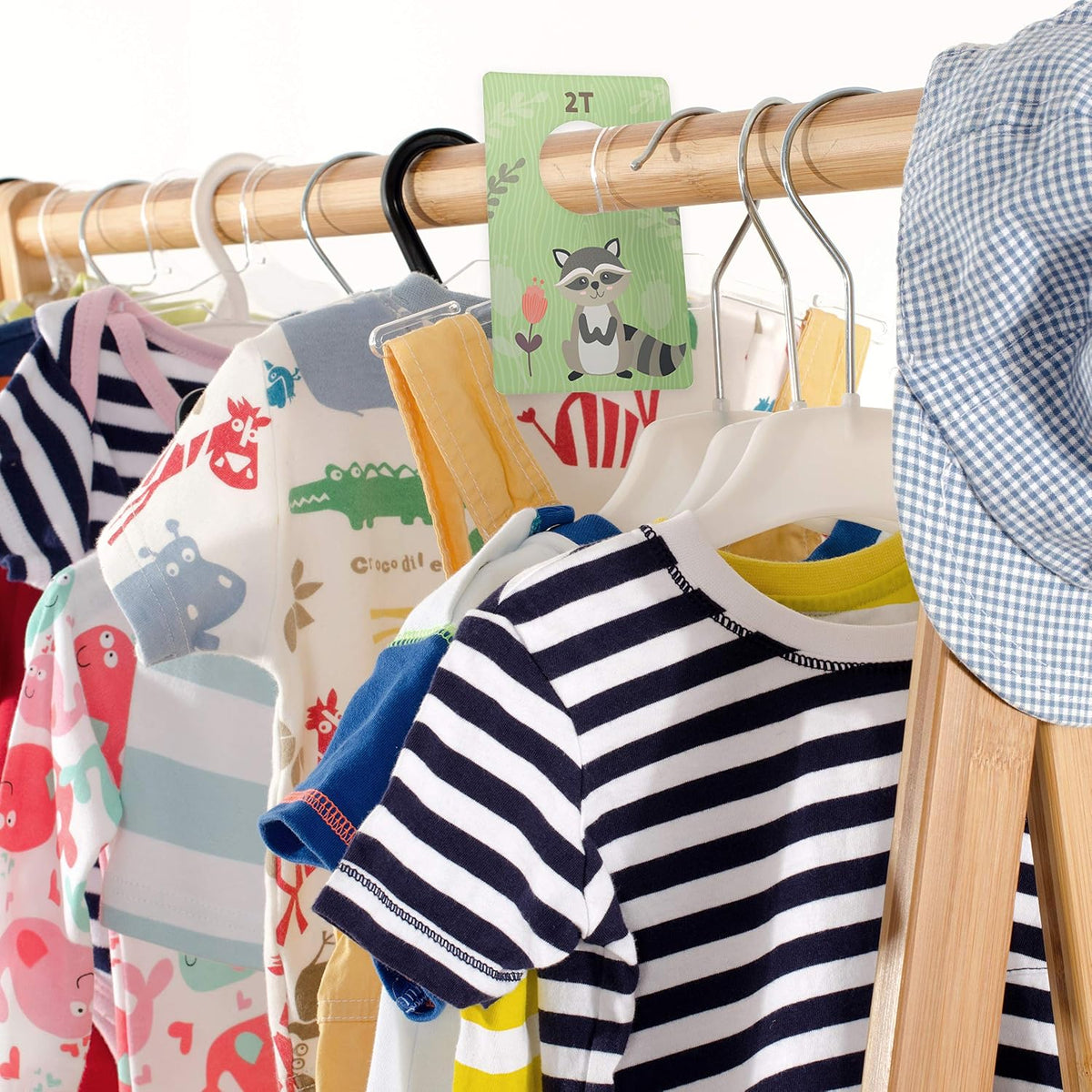 Baby Boy Closet Clothing Dividers/Closet Organizer for Baby Clothes Newborn to 4T / 4" x 6" Boy Nursery Clothes Size Dividers
