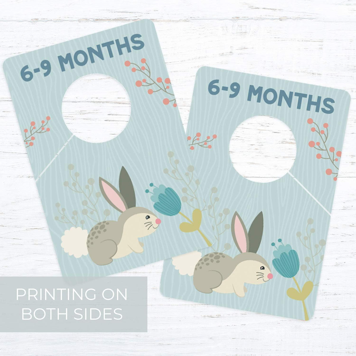 Baby Boy Closet Clothing Dividers/Closet Organizer for Baby Clothes Newborn to 4T / 4" x 6" Boy Nursery Clothes Size Dividers