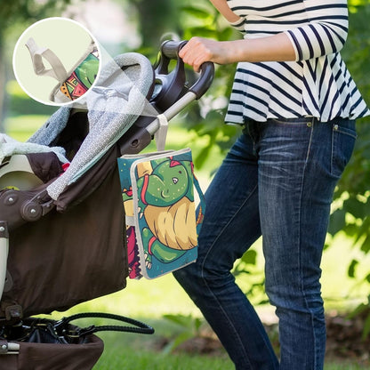 Portable Diaper Changing Pad Waterproof Foldable Travel Changing Mat with Built-in Pillow for Newborn Girls Boys Toddlers Moms Dads Parents Cherry Blossom - Colors B