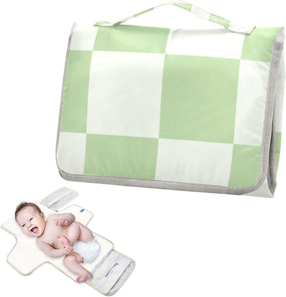 Portable Diaper Changing Pad Waterproof Foldable Travel Changing Mat with Built-in Pillow for Newborn Girls Boys Toddlers Moms Dads Parents Cherry Blossom - Colors B