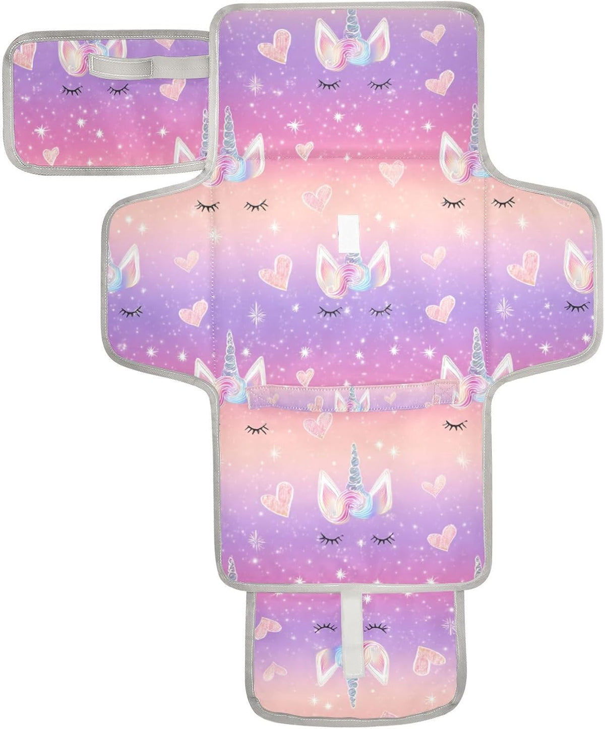 Portable Diaper Changing Pad Waterproof Foldable Travel Changing Mat with Built-in Pillow for Newborn Girls Boys Toddlers Moms Dads Parents Cherry Blossom - Colors B