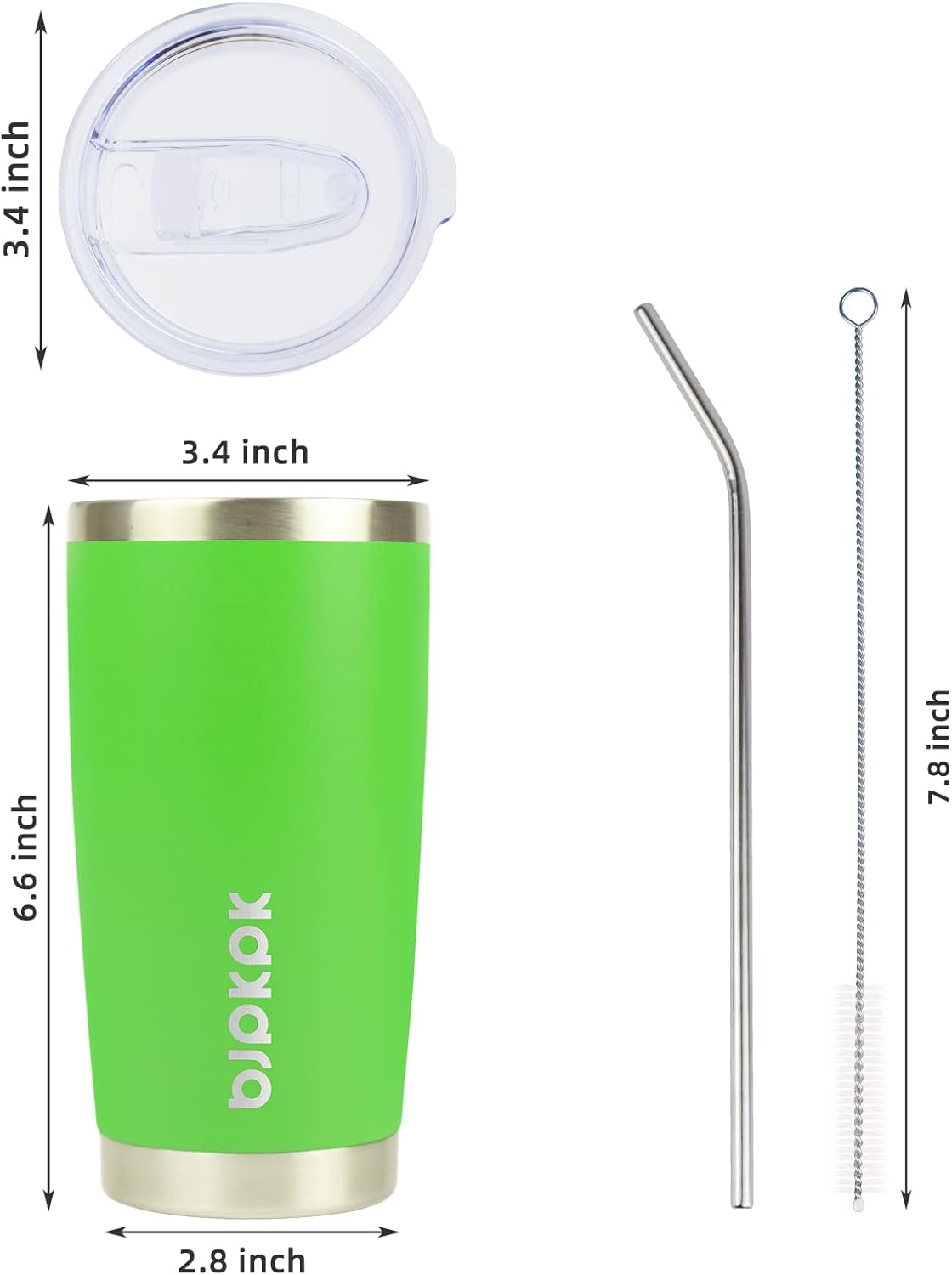 20 oz Coffee Tumbler with Lid, Straw, Insulated Stainless Steel Mug | Double Wall Vacuum, Keeps Hot/Cold, BPA Free, Leak Proof, Iced Coffee Cup Fit Car Holder, Travel & Beach Ready, Turquoise - Colors B