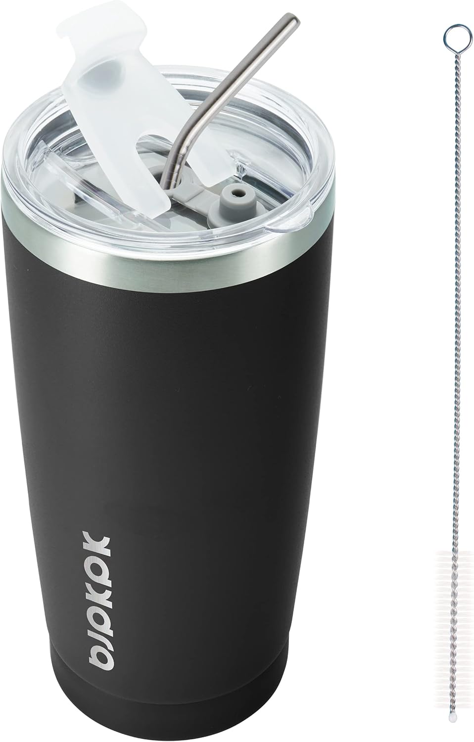20 oz Coffee Tumbler with Lid, Straw, Insulated Stainless Steel Mug | Double Wall Vacuum, Keeps Hot/Cold, BPA Free, Leak Proof, Iced Coffee Cup Fit Car Holder, Travel & Beach Ready, Turquoise - Colors B