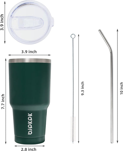 20 oz Coffee Tumbler with Lid, Straw, Insulated Stainless Steel Mug | Double Wall Vacuum, Keeps Hot/Cold, BPA Free, Leak Proof, Iced Coffee Cup Fit Car Holder, Travel & Beach Ready, Turquoise - Colors B