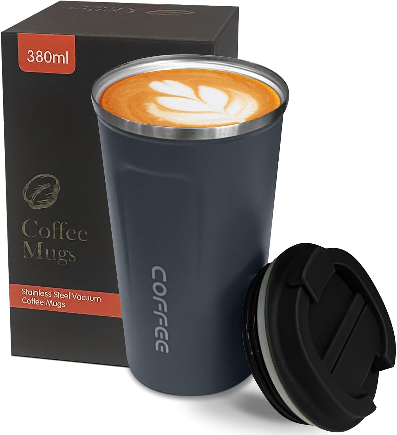 Insulated Travel Coffee Mug, Stainless Steel Coffee Cup with Leakproof Lid | Double-wall insulation keeps drinks hot or cold for hours, with a leakproof lid and portable stainless steel design