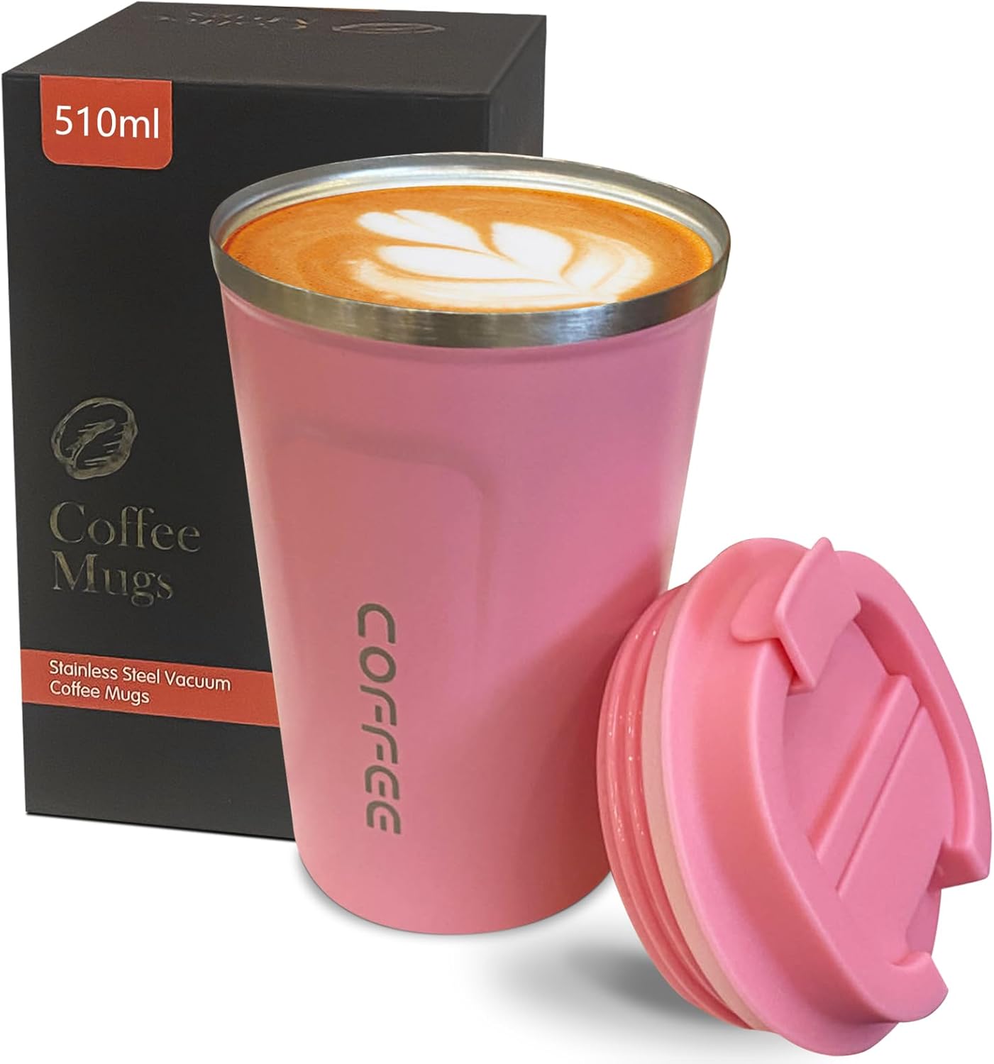 Insulated Travel Coffee Mug, Stainless Steel Coffee Cup with Leakproof Lid | Double-wall insulation keeps drinks hot or cold for hours, with a leakproof lid and portable stainless steel design