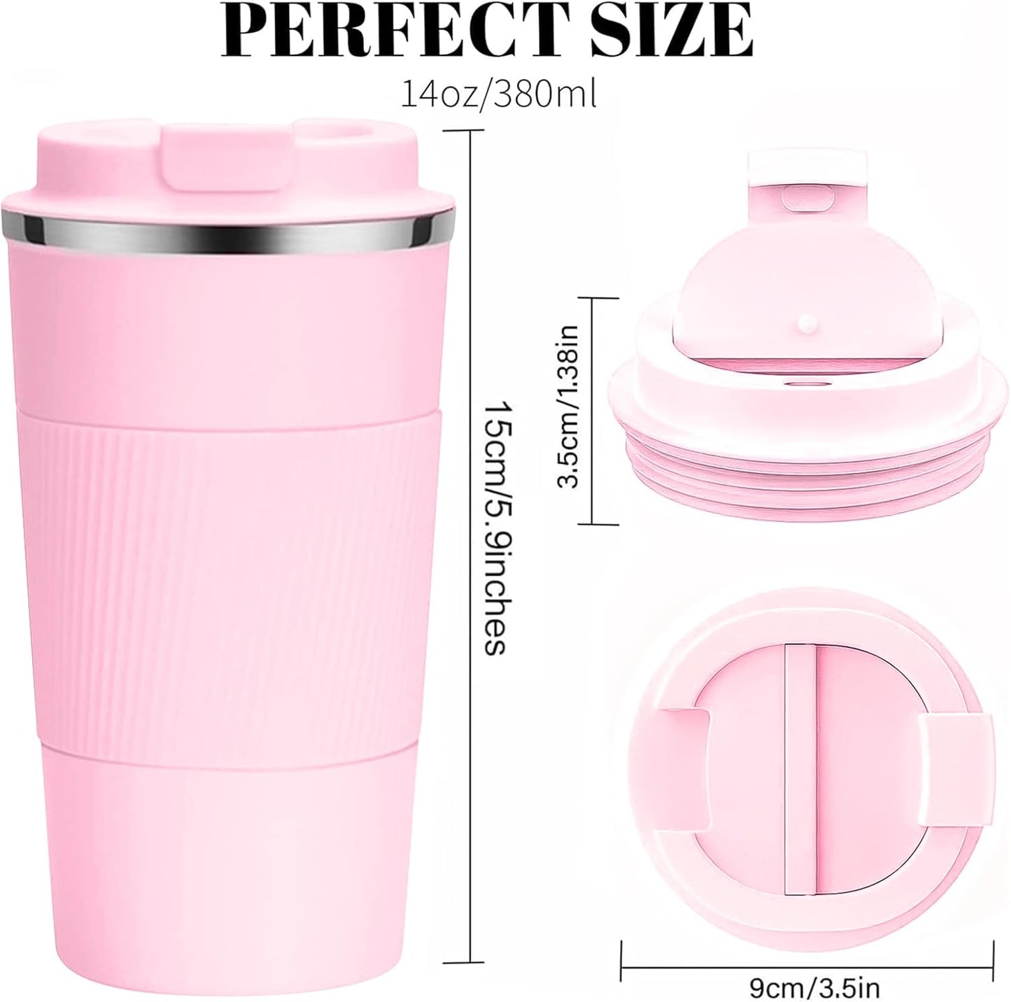 Insulated Travel Coffee Mug, Stainless Steel Coffee Cup with Leakproof Lid | Double-wall insulation keeps drinks hot or cold for hours, with a leakproof lid and portable stainless steel design