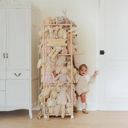 Stuffed Animal Storage,54in Wood Zoo Cage, Large Plush Toy Organizer
