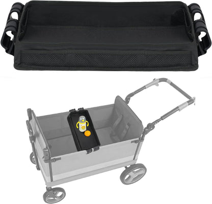 Stroller Snack Tray Attachment, Universal Stroller Organizer for Cargo Management, Non-Slip Multi-Purpose Caddy, Durable & Easy-Clean, Foldable Design for Travel, Small Size 7.5" x 15" (1-Pack)