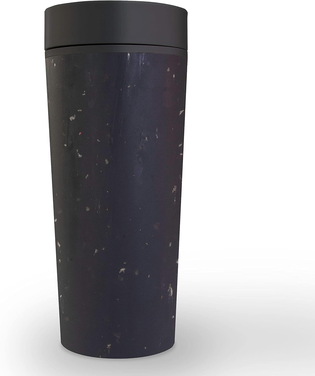 . Travel Mug (16oz) - The World's First Reusable Mug Made from Recycled Coffee Cups, 100% Leak-Proof, Sustainable & Insulated, Black on Cosmic Black