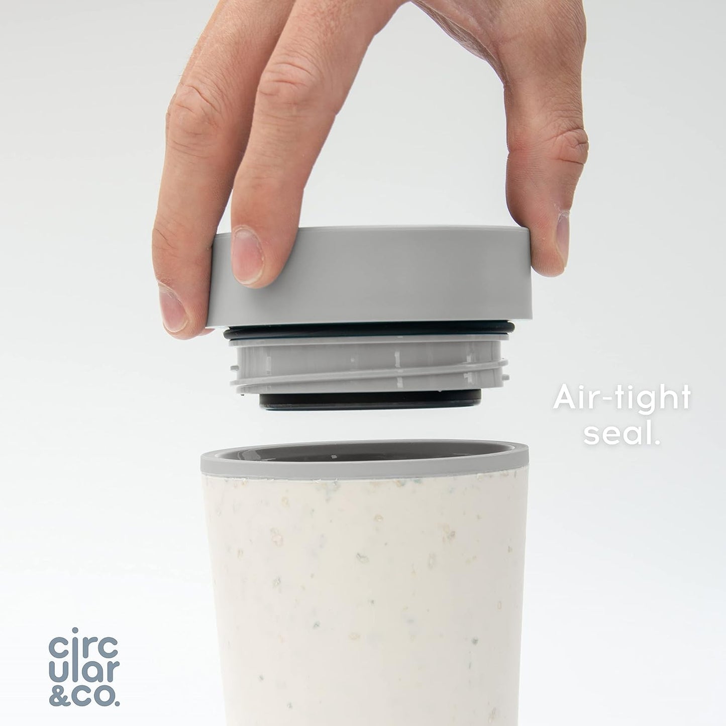 . Travel Mug (16oz) - The World's First Reusable Mug Made from Recycled Coffee Cups, 100% Leak-Proof, Sustainable & Insulated, Black on Cosmic Black