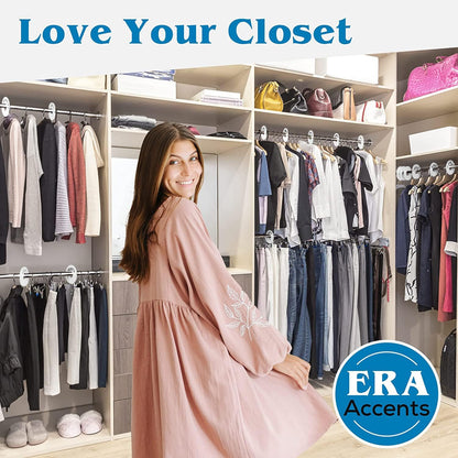 20 White Closet Dividers for Hanging Clothes – Clothing Size Rack Dividers and Closet Organizers